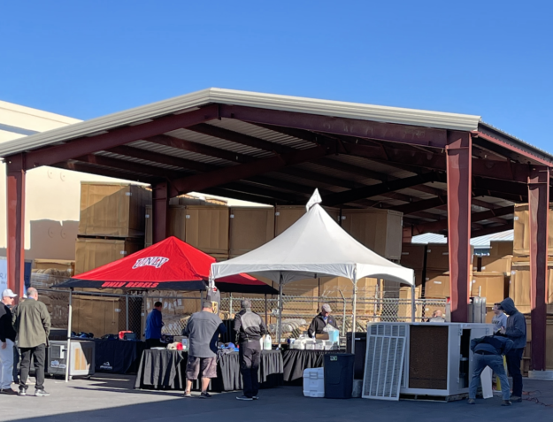 Parking lot view of Spring 2021 Vendor Client event